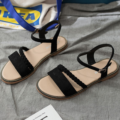 Casual γυναικεία σανδάλια με λουράκια και επίπεδη σόλα