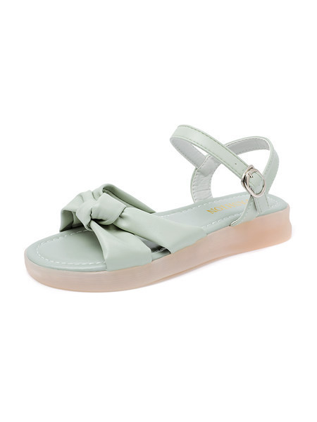 Ženske sandale od eko kože sa metalnom kopčom i trakom