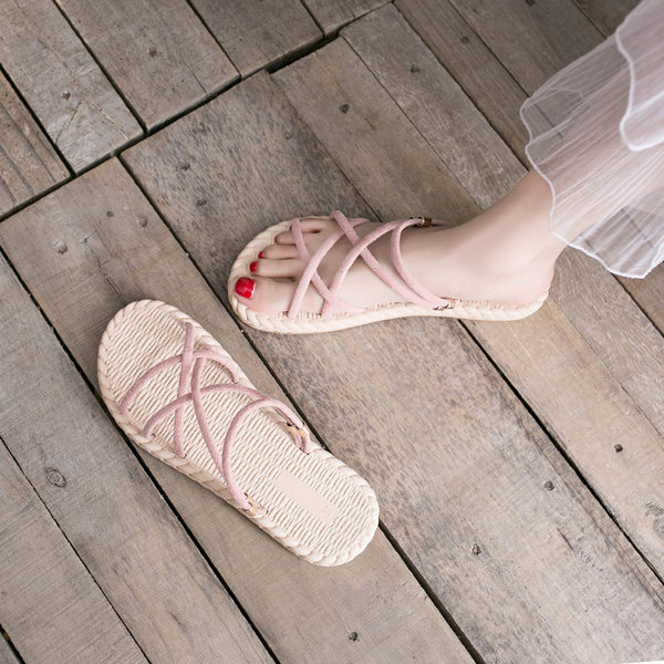 Ležerne ženske sandale sa ravnim potplatom i remenčićima u tri boje