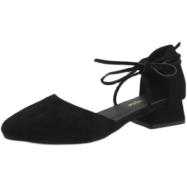 Νέο μοντέλο γυναικεία σανδάλια με 5 εκατοστά από οικολογικό σουέτ με κορδόνια