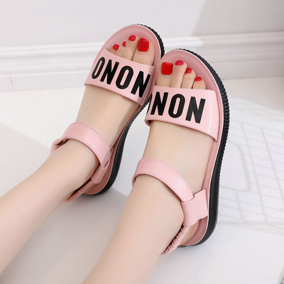 Καλοκαιρινά σανδάλια από οικολογικό δέρμα χωρίς στερέωση