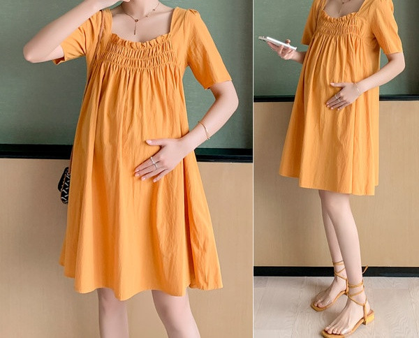 Ženska haljina obični široki model za trudnice