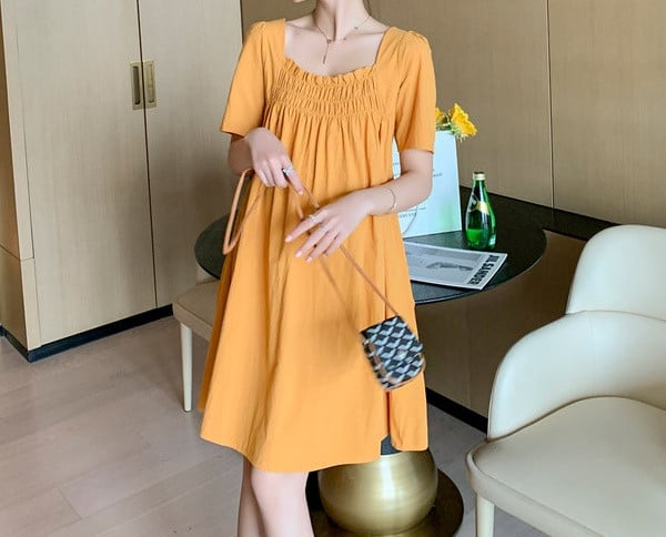 Ženska haljina obični široki model za trudnice