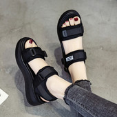 Ženske sandale od tekstila na čičak