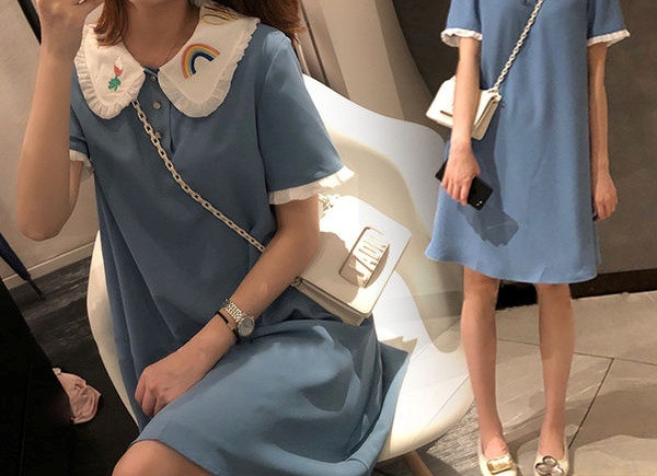 Μοντέρνο γυναικείο φόρεμα κλασικό μοντέλο για έγκυες γυναίκες