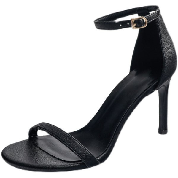 Ženske sandale na tanku petu od umjetne kože - dva modela