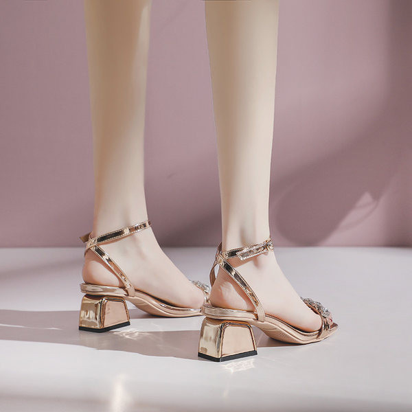 Ženske ležerne sandale sa kamenčićima u dvije boje