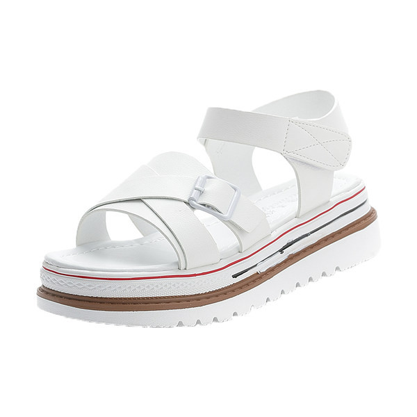 Casual sandale od eko kože na ravnoj platformi