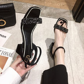 Moderne ženske sandale na petu debljine 7 cm - dva modela