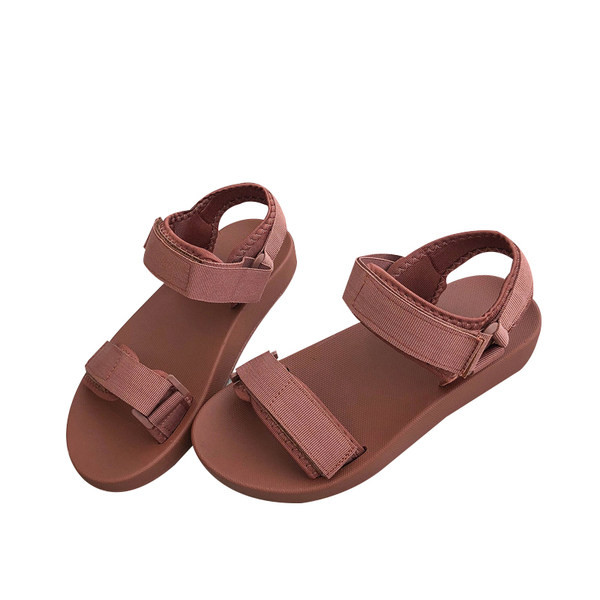 Ikdienas sandales ar plakanu zoli un velcro aizdari sievietēm