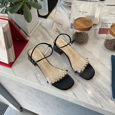 Καλοκαιρινά σανδάλια νέου μοντέλου από οικολογικό δέρμα και διακόσμηση πέρλες