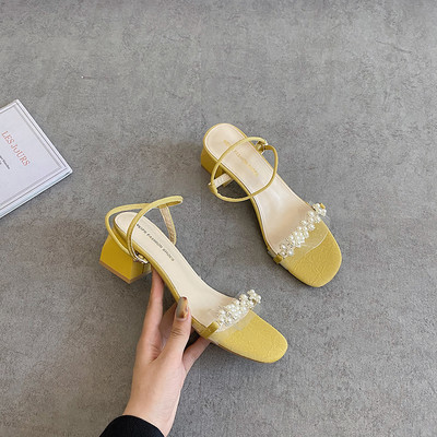 Καλοκαιρινά σανδάλια νέου μοντέλου από οικολογικό δέρμα και διακόσμηση πέρλες