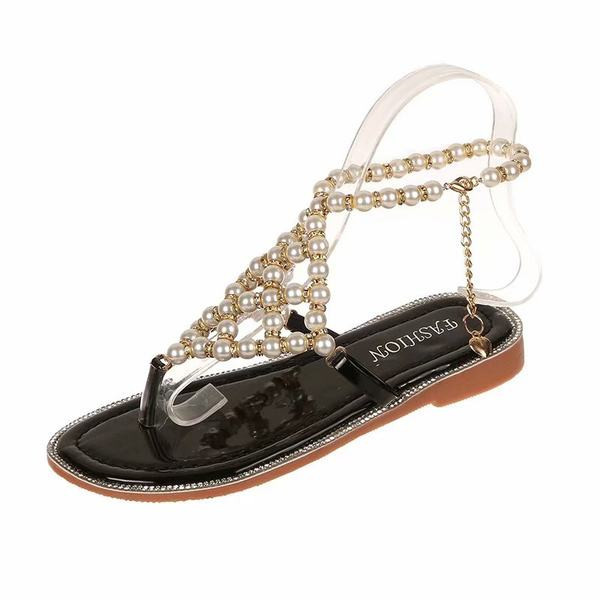 Ženske casual papuče sa perlama u dvije boje