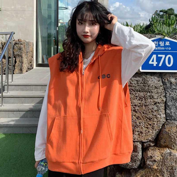 Ležerna ženska vesta s kapuljačom i patentnim zatvaračem - veličina do 4XL