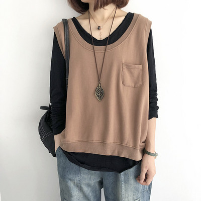 Γυναικείο casual γιλέκο με τσέπη