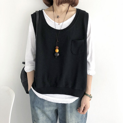 Γυναικείο casual γιλέκο με τσέπη