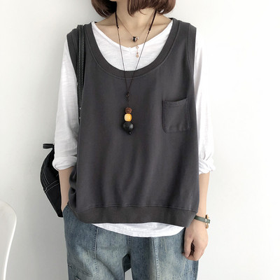 Γυναικείο casual γιλέκο με τσέπη