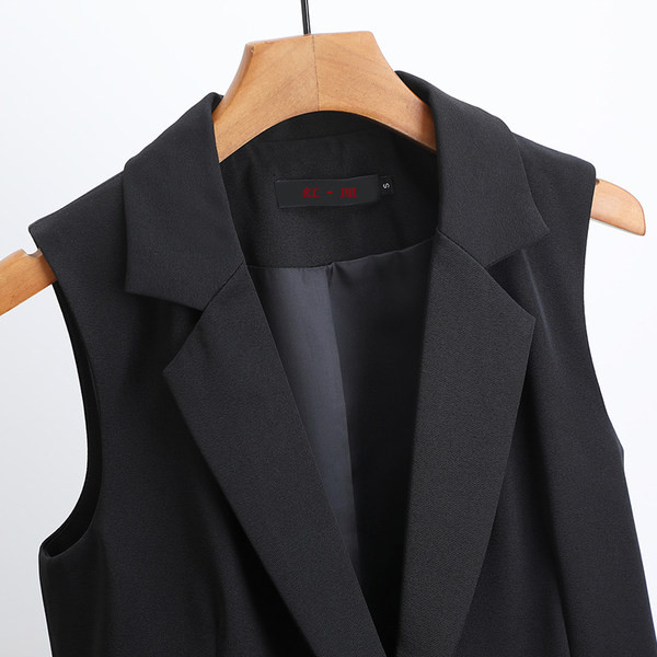 Ženski casual prsluk s gumbima i džepovima