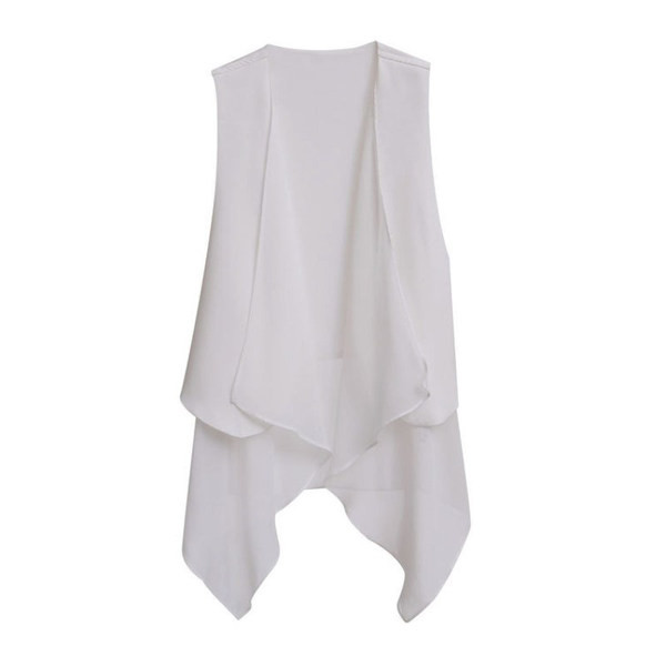 Γυναικείο γιλέκο μοντέρνο με ντεκολτέ  σε λευκό και μαύρο χρώμα