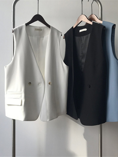 Ženski elegantni prsluk s gumbima u nekoliko boja