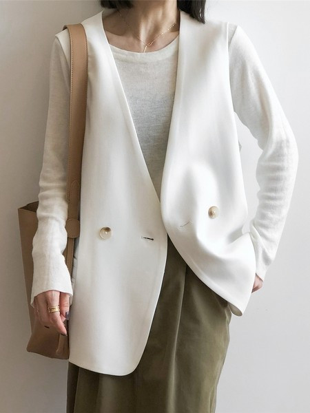 Ženski elegantni prsluk s gumbima u nekoliko boja