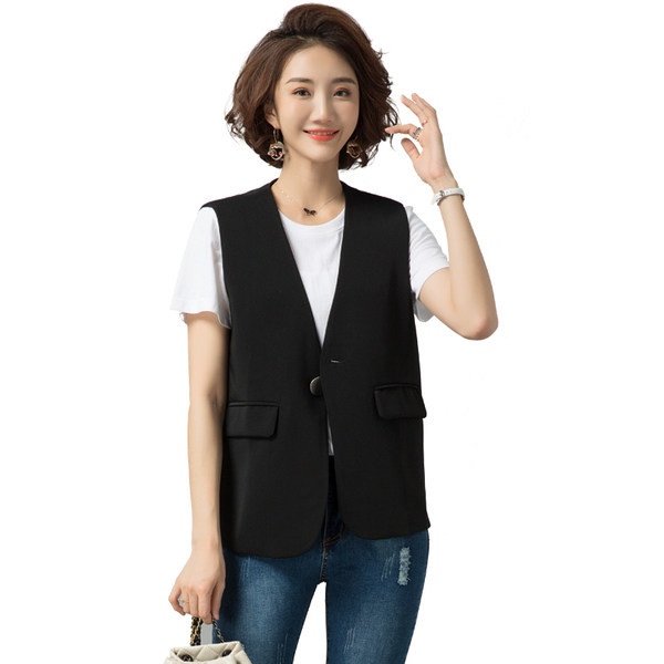 Novi model ženskog prsluka s gumbima i špic izrezom