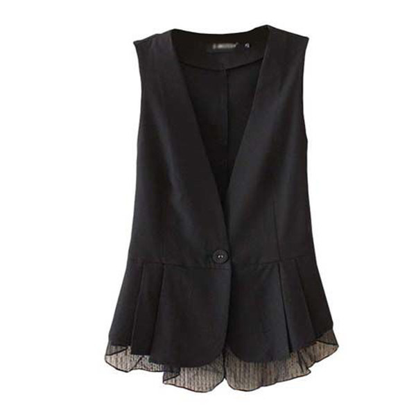 Elegantiška moteriška liemenė su nėriniais ir sagute