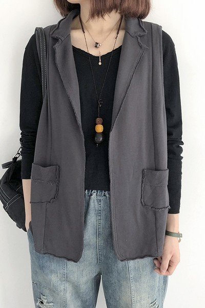 Moderan ženski prsluk sa džepovima u četiri boje