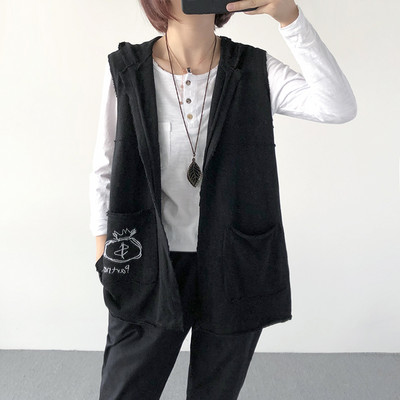 Γυναικείο γιλέκο casual με τσέπες