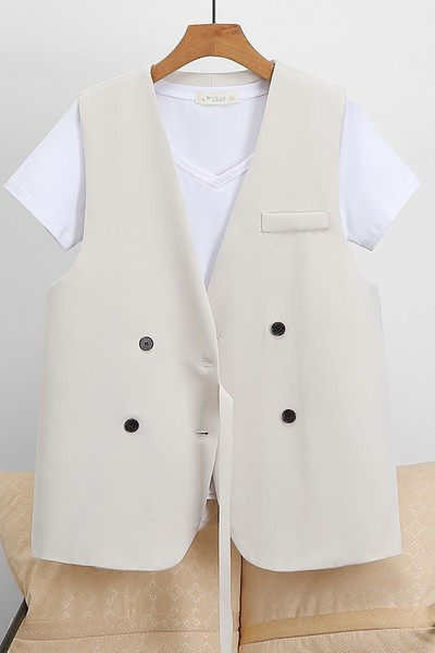 Γυναικείο γιλέκο με ασύμμετρη στερέωση