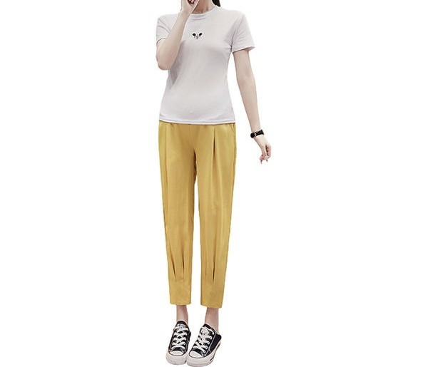 Γυναικείο casual παντελόνι ίσιο μοντέλο για έγκυες γυναίκες