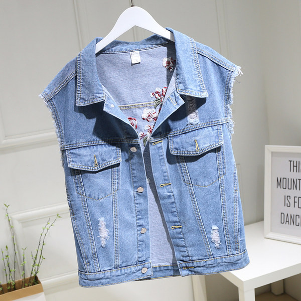 Moderni traper prsluk s vezom i gumbima