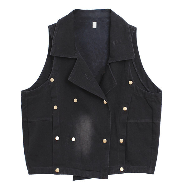 Ženski casual prsluk u crnoj boji