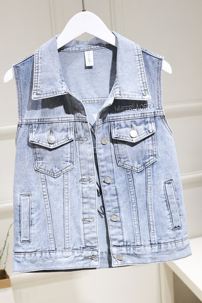 Moderni traper prsluk s džepovima i gumbima