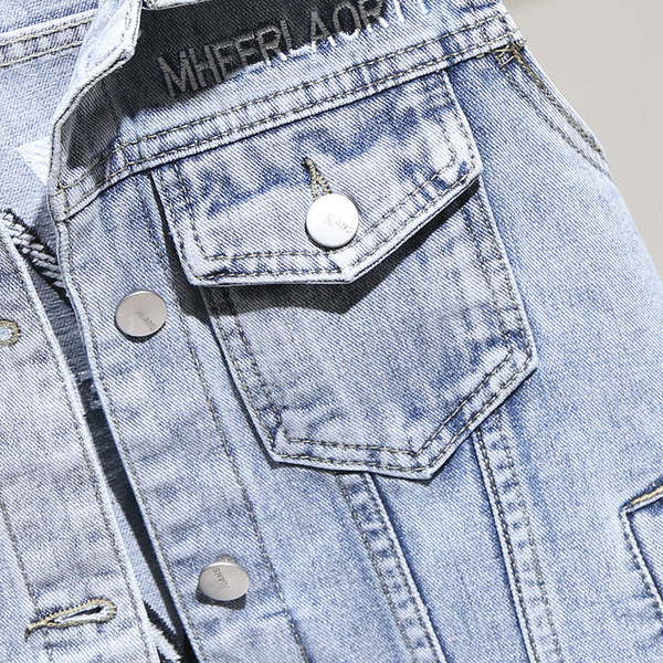 Moderni traper prsluk s džepovima i gumbima