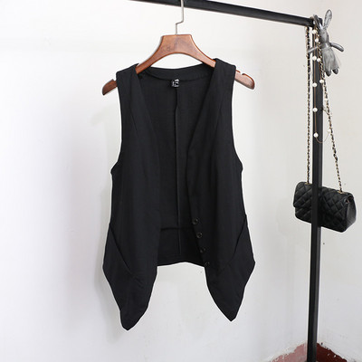 Moderni ženski asimetrični prsluk s gumbima