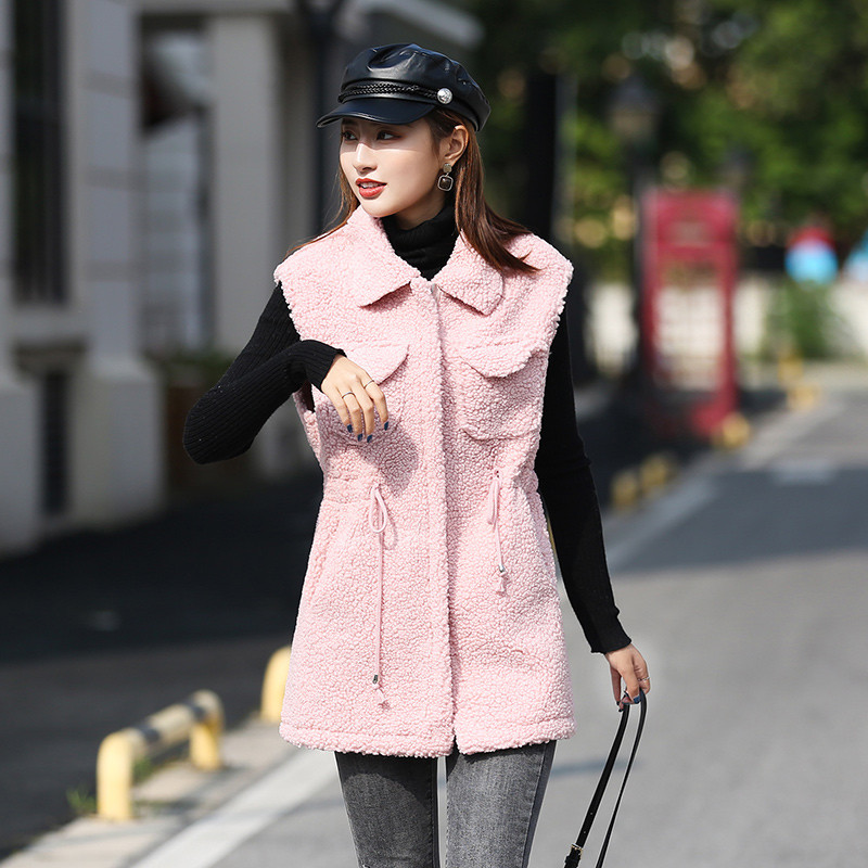 Ženski prsluk s vezicama i džepovima u tri boje