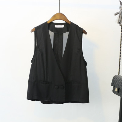 Γυναικείο γιλέκο μοντέρνο με κουμπιά - σε δύο χρώματα