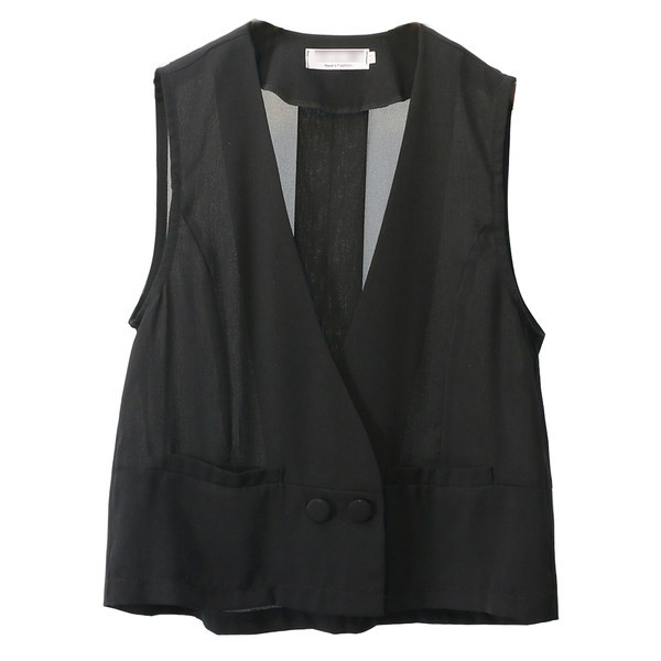 Γυναικείο γιλέκο μοντέρνο με κουμπιά - σε δύο χρώματα