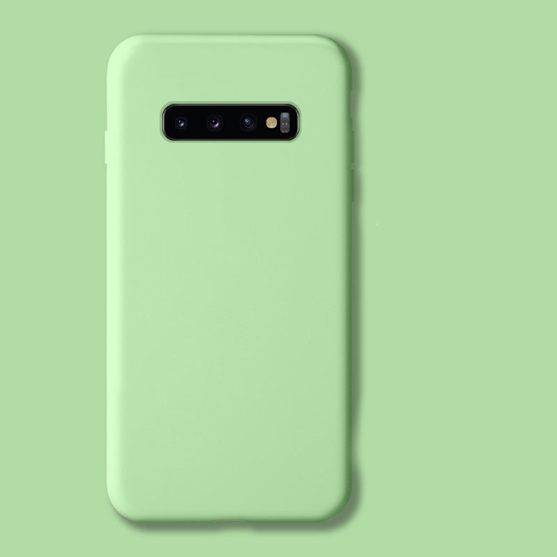 Husă din silicon pentru femei de culoare uni pentru Samsung S10