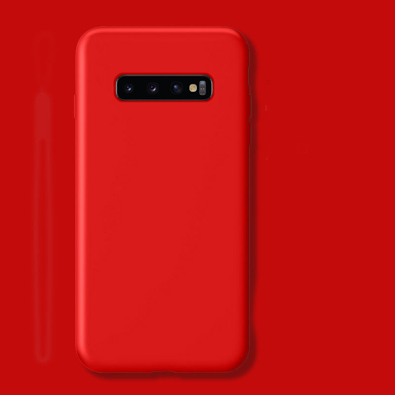 Husă din silicon pentru femei de culoare uni pentru Samsung S10