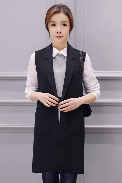 Νέο μοντέλο μακρύ γιλέκο με τσέπες