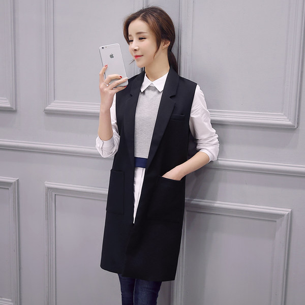 Νέο μοντέλο μακρύ γιλέκο με τσέπες