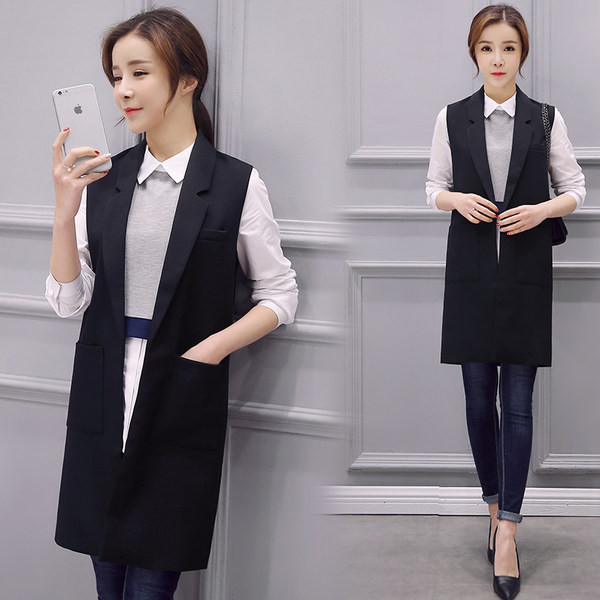 Νέο μοντέλο μακρύ γιλέκο με τσέπες