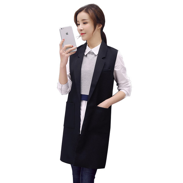 Νέο μοντέλο μακρύ γιλέκο με τσέπες