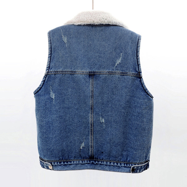 Γυναικείο γιλέκο casual με κουμπιά και ζεστή φόδρα