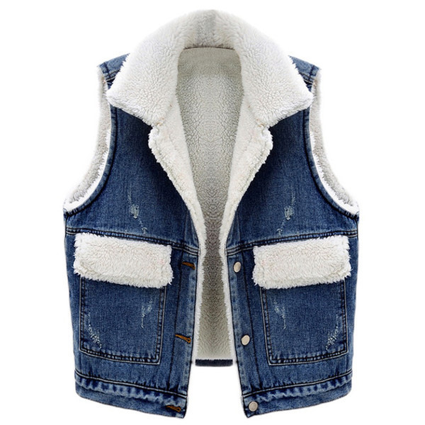 Γυναικείο γιλέκο casual με κουμπιά και ζεστή φόδρα