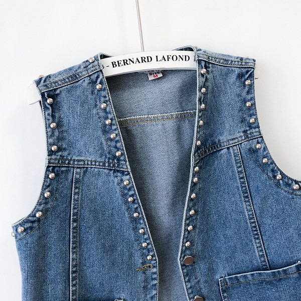 Γυναικείο γιλέκο άνοιξη με τσέπες και τσέπες