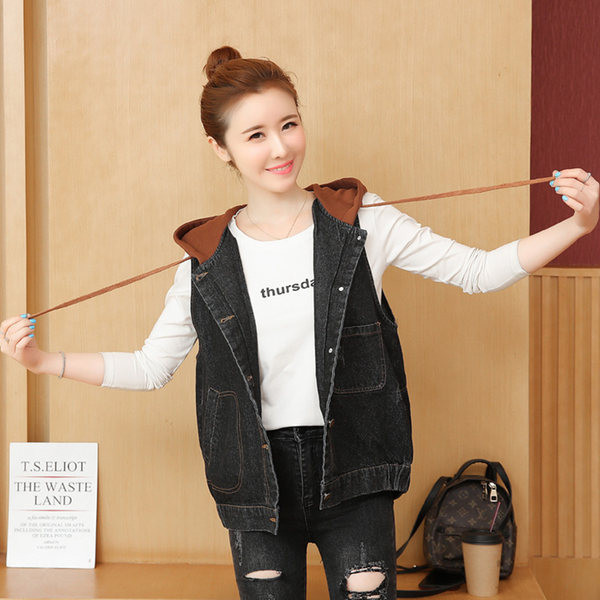 Traper prsluk s kapuljačom i vezicama u četiri boje