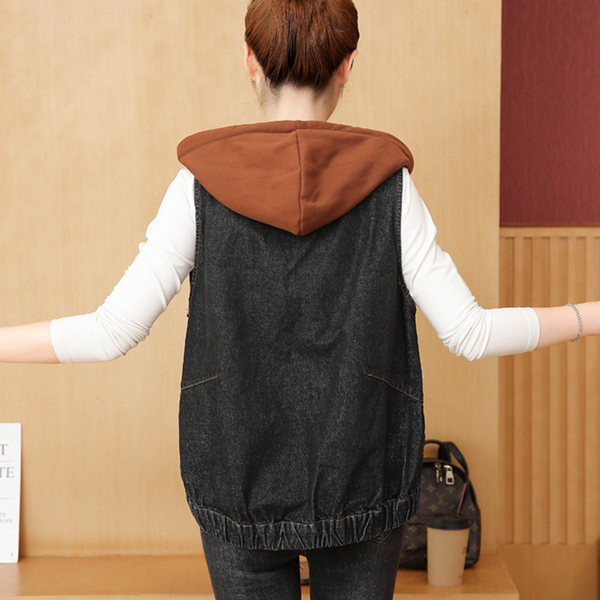 Traper prsluk s kapuljačom i vezicama u četiri boje